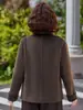 Abrigo de lana reversible estilo mamá para mujer, nueva colección 2026, talla petite, adecuado para mujeres de mediana edad y mayores, elegante top de manga corta para primavera y otoño