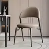 Taburete con respaldo de lujo ligero, silla de comedor simple y moderna, mesa y silla de restaurante estilo italiano, silla cómoda para reuniones en casa/hotel, metal