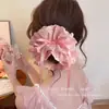 Moda Popular na Internet Estilo Francês Suave Cordão Anel de Cabelo Flor Grande na Cabeça Bola na Cabeça Corda para Rabo de Cavalo Corda de Cabelo de Renda