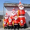 Muñeco Inflable de PVC de Papá Noel Retrato Familiar Adornos Navideños Accesorios de Decoración para Tienda de Centro Comercial Suministro Transfronterizo