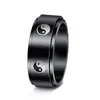 Venda Quente Atacado Amazon Nova Fábrica Fornecimento de Joias Anel Tai Chi Rotativo de Aço Inoxidável 304 Masculino 8mm Alívio de Estresse