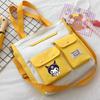 Bolso de hombro coolomi japonés bonito, tutorial de dibujos animados para estudiantes de secundaria y preparatoria, bolso de mensajero portátil de gran capacidad.