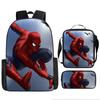 Mochila escolar periférica de Spider-Man para niños y estudiantes de entrega rápida transfronteriza, mochila de hombro, juego de tres piezas