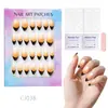 24 Peças de Unhas Postiças Usáveis para Adultos Produtos Acabados Transfronteiriços Patches de Manicure de Alta Qualidade Manicure Amêndoa Removível Atacado