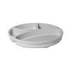 Plato de Cena de Silicona para Bebé Infantil con Ventosa Grado Alimenticio Resistente a Altas Temperaturas Anticaídas Plato Dividido Logo Impreso Vajilla de Silicona