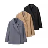 Novo blazer feminino estilo europeu e americano, versátil, clássico, estiloso e moderno, com corte solto