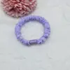 Anillo de intestino pequeño de hilo de seda de color sólido diy anillo para el pelo de alta elasticidad no daña el pelo accesorios para el pelo hechos a mano cinta para el pelo de niños