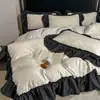 2025 Novo Conjunto de Colcha de Verão Jacquard de Seda Lavada para Primeira Noite Quatro Peças + Conjunto de Capa de Colcha Quatro Peças Colcha de Verão para Cama 1,5m