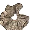 Nuevo Scrunchie Floral de Encaje Retro Estilo Francés Doble Capa para Cola de Caballo o Moño Accesorio para el Cabello Banda Elástica para Mujeres