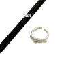 Versión Coreana Diseño de Estilo Nicho Joyería de Plata Plata Pura 925 Anillo Trenzado Cepillado de Doble Capa Estilo Minimalista