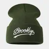 Chapéu de Tricô Brooklyn Europeu e Americano Transfronteiriço Outono e Inverno Esportes ao Ar Livre Masculino e Feminino Casual Chapéu de Lã Quente Chapéu Casual da Moda