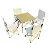 Juego de mesa y silla personalizado para uso en automóvil, mesa plegable portátil para camping al aire libre, mesa para puesto de barbacoa, taburete plegable ligero para el hogar