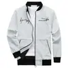 Chaqueta de Moda para Hombre Primavera y Otoño Casual Cardigan Delgado Personas de Mediana Edad y Jóvenes Cremallera Cuello Vertical Bordada Talla Grande Chaqueta