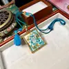 Rebgong Tíbet Nepal Thangka Puro Pintado a Mano Zorro de Nueve Colas Producto Terminado Set de Collares 4*5