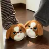 Lindas Zapatillas de Algodón con Dibujos de Colores Contrastantes para Cachorros, Nuevas de Invierno para Parejas, Zapatos Postparto, Calidez Interior, Unisex, Suela Suave, Punta Cerrada