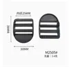 Fivela Plástica Ajustável de Quatro Níveis do Fabricante em Estoque, Fivela Plana Curva Antiderrapante para Bolsas, Mochilas, Acessórios de Fitas, Colorida