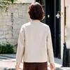 Nuevo Estilo Otoño 2026 de Mamá Elegante Abrigo de Lana para Mujeres de Mediana Edad y Mayores Top Corto de Lana de Alta Gama con Estilo