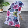 Toalla de playa suave absorbente con impresión digital al por mayor de fábrica, toalla de baño de microfibra portátil de secado rápido para verano
