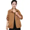 Chaqueta de Otoño 2026 Nueva de Corte Holgado con Cuello, Elegante Camisa para Mujeres de Mediana Edad, Abrigo para Madres, Estilo de Transmisión en Vivo