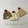 Toucas de Bebê Outono e Inverno Modernas e Fofas Toucas de Tricô com PomPom de Pelo para Homens e Mulheres, Modernas e Versáteis Quentes e à Prova de Frio Toucas de Puxar