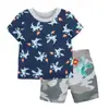 Comercio Exterior Ropa Infantil Verano Nuevo Transfronterizo Al por Mayor Hombres y Mujeres Bebé Manga Corta Pantalones Cortos Camiseta Conjunto de Dos Piezas