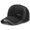 Gorra de Algodón para Hombre y Hombre Mayor de Invierno, Gorra de Béisbol Gruesa para Exteriores, Protección contra el Frío, Visera de Pato, Protección para las Orejas, Calidez con Felpa