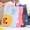 Bolso para documentos A4 con cremallera de dibujos animados, bolso de lona Oxford para estudiantes, bolso de información para mujer