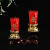 Suprimentos de Casamento Quarto de Casamento Velas Palavra Feliz Vermelha Velas de Vidro Criativas de Casamento Velas Sem Fumaça Suprimentos