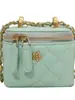 Bolso Caja Minimalista Estilo Francés Transfronterizo 2026 Inspirado en Chanel Personalizado PU Acolchado Bordado Bolso de Hombro Cruzado