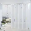 Conjunto de Cortina de Chuveiro de Tecido Poliéster Atacado Impermeável à Prova de Mofo Cortina para Separação Úmido/Seco de Banheiro Sem Furos