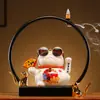 Adornos de gato de la suerte sacuden la mano anillo de lámpara LED tienda de gatos ricos el negocio está en auge regalo sala de estar inauguración gato