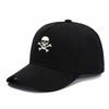 JS02 Gorra de béisbol popular transfronteriza europea y americana con patrón de calavera para hombres y mujeres en stock TEMU de venta caliente gorra con visera sombrero hip hop