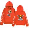 Suéter de una pieza para hombre transfronterizo 2021 con estampado de Lufei, sudadera con capucha de anime Street Tide, suéter de otoño e invierno con felpa