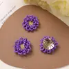 Original Doce Redutor de Idade Flor Flor de Pérola de Arroz Feita à Mão Margarida Flor DIY Brincos Fofos Brincos Studs Sapatos Femininos Renda Clipe Acessórios