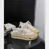 Zapatillas Retro Desgastadas de Suela Gruesa para Mujer, Nuevo Estilo Primavera 2026 Zapatos Casuales Blancos, Zapatillas de Entrenamiento Alemanas