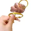 Nuevo Pulsera Antigua de Arena Dorada Estilo Chino para Niñas, Pulsera de Empuje y Tirón de Salud y Seguridad para Niños, Joyería de Mano Brillante con un Toque de Lujo