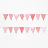 Banderines triangulares coloridos para fiesta de cumpleaños de bebé, pancartas de decoración para jardín de infantes, banderines triangulares de colores, en stock del fabricante