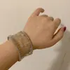 Pulsera de Metal de Múltiples Capas de Plata Estilo Minimalista Coreano Personalidad Ins Simple de Gama Alta Brazalete Abierto
