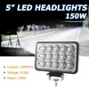 WJ carro caminhão holofote LED luz de ré luz lateral amplo campo de visão 15 LEDs 5 polegadas pá de engenharia empilhadeira veículo off-road luz de neblina