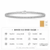 Pulsera de tenis de plata de ley S925 con moissanita de color D, popular pulsera de tenis transfronteriza con un toque de alta gama, joyería transfronteriza europea y estadounidense