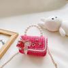 Bolsa das crianças mulheres bonito dos desenhos animados princesa Crossbody Bag bolsa da menina pérola moda bolsa na moda