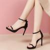 Sandalias de Tacón Super Alto de Moda de Estilo Europeo y Americano de Piel Patentada con Punta Abierta para Mujer, Verano Sexy para Club Nocturno, Tacones Altos para Mujer