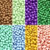 50 Piezas/Paquete Cuentas Redondas de Agujero Grande Color Sólido Color Primavera 10mm Cuentas Acrílicas Material para Manualidades DIY de Niños