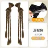 Peluca Trenzas Coleta Tocado Nuevo Estilo Chino Lazo Trenza Boxeadora Doble Coleta Bata de Casa Estilo Chino Trenza Retorcida Accesorios para el Cabello