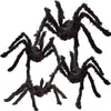 Adereços de aranha de Halloween brinquedo de pegadinha de zoeira aranha grande de pelúcia simulação layout de cena de casa assombrada decoração de quintal