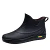 Botas de Chuva de Moda Transfronteiriças para Homens, Sapatos Versáteis Impermeáveis de Cano Curto para Exterior, Sapatos de Borracha Confortáveis Antiderrapantes para Cozinha, Sapatos Impermeáveis para Lavar Carro para Homens