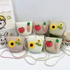 2026 Nova Mini Bolsa Infantil Fofa de Verão Bolsa de Palha Trançada Personalizada Ins Bolsa de Moedas de Praia Bolsa Transversal