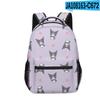 Mochila Escolar Animada de Dibujos Animados 3D Nueva Estampada Alrededor de Sanrio Kuromi Kuromi Alrededor de Estudiantes de Primaria