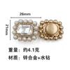 Fábrica en stock Hebilla en forma de I de perlas incrustadas con diamantes accesorios para zapatos aleación de zinc hecho a mano DIY accesorios para zapatos incrustados con diamantes