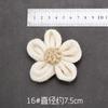 Cuerda de cáñamo decoración de flor pequeña hecho a mano diy haciendo anillo de jardín de infancia diseño de creación lazo material de flor de lino accesorios